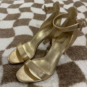 Michael Kors Viola Gold Women's Heels Size 6